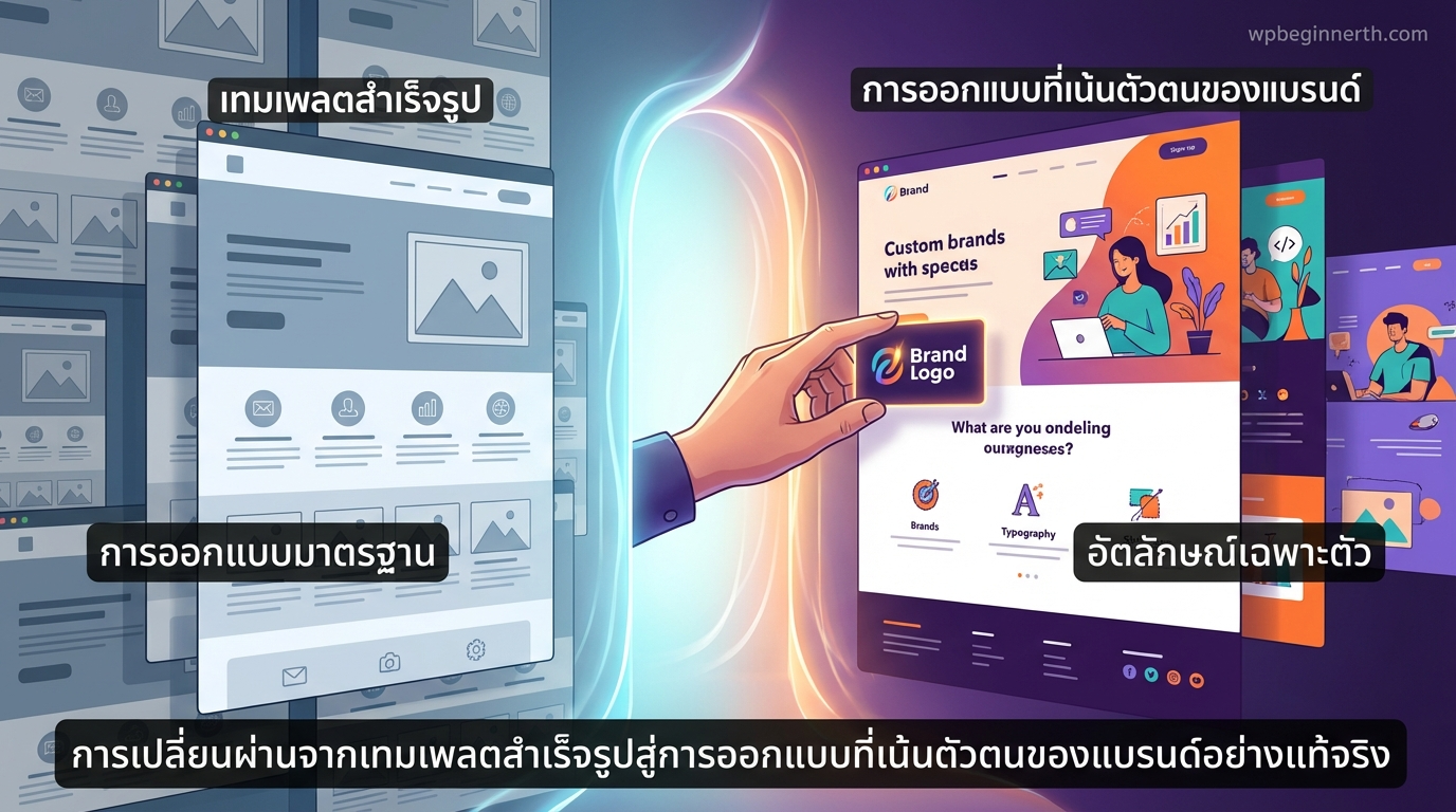 การเปลี่ยนผ่านจากเทมเพลตสำเร็จรูปสู่การออกแบบที่เน้นตัวตนของแบรนด์อย่างแท้จริง