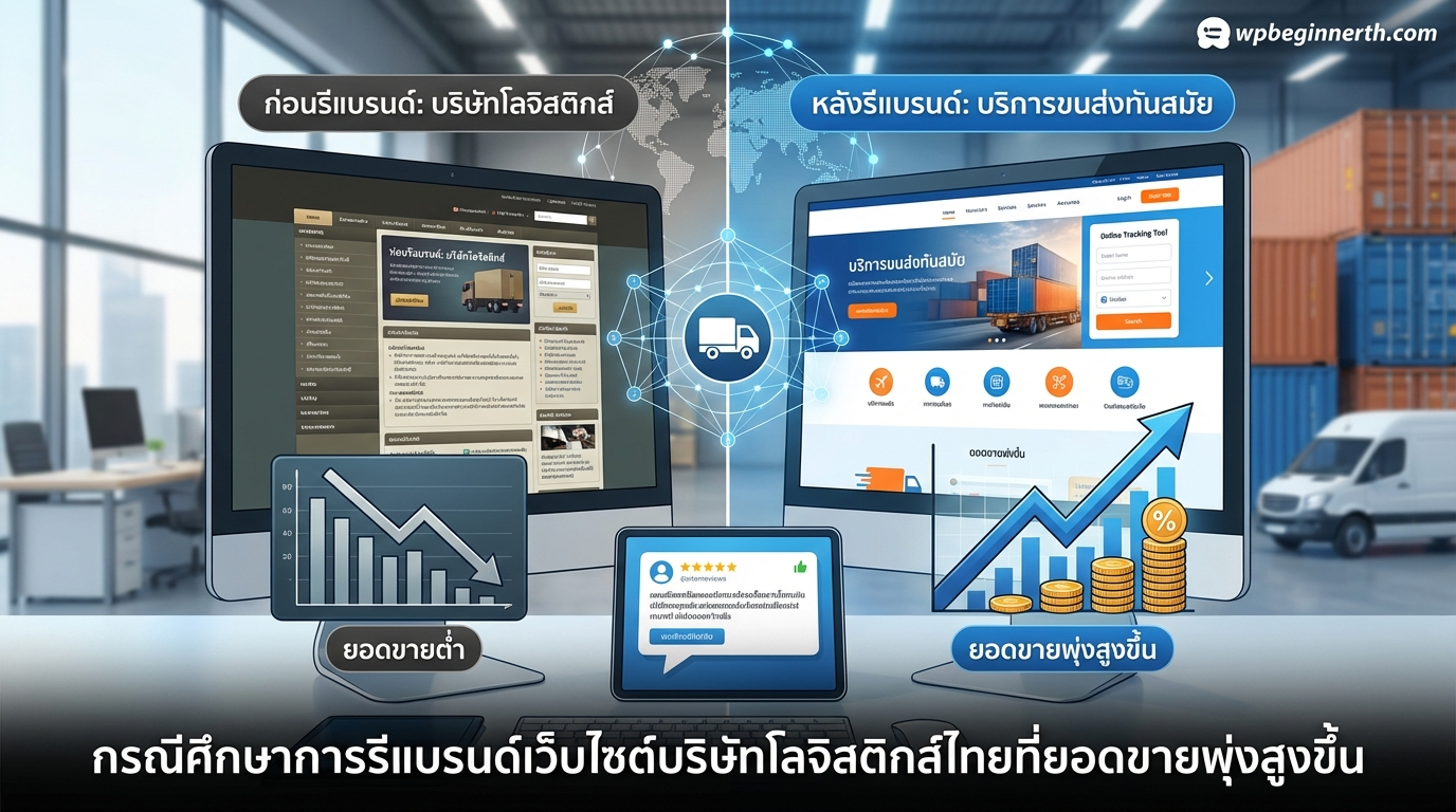 กรณีศึกษาการรีแบรนด์เว็บไซต์บริษัทโลจิสติกส์ไทยที่ยอดขายพุ่งสูงขึ้น