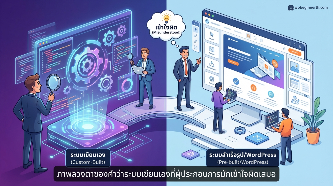 ภาพลวงตาของคำว่าระบบเขียนเองที่ผู้ประกอบการมักเข้าใจผิดเสมอ