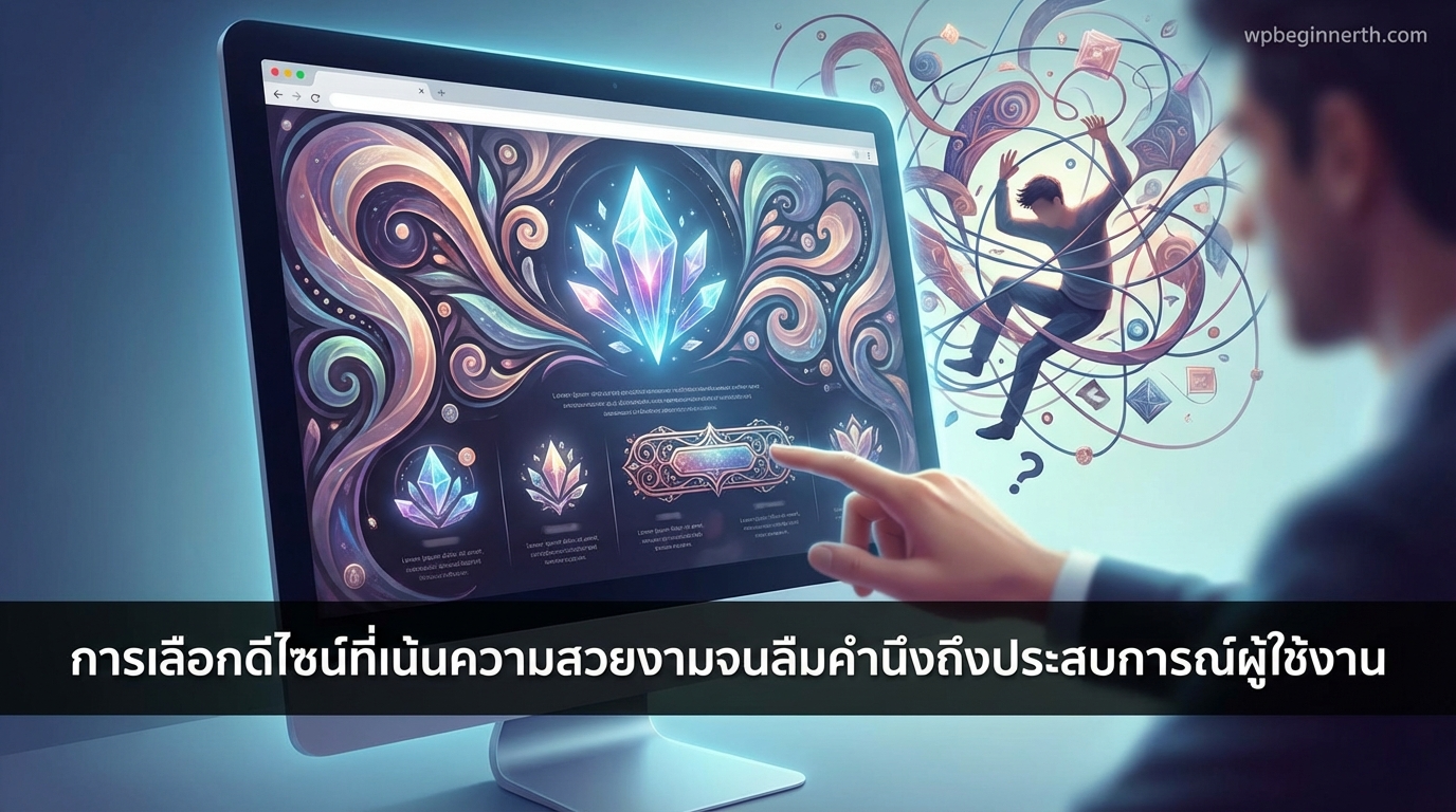 การเลือกดีไซน์ที่เน้นความสวยงามจนลืมคำนึงถึงประสบการณ์ผู้ใช้งาน