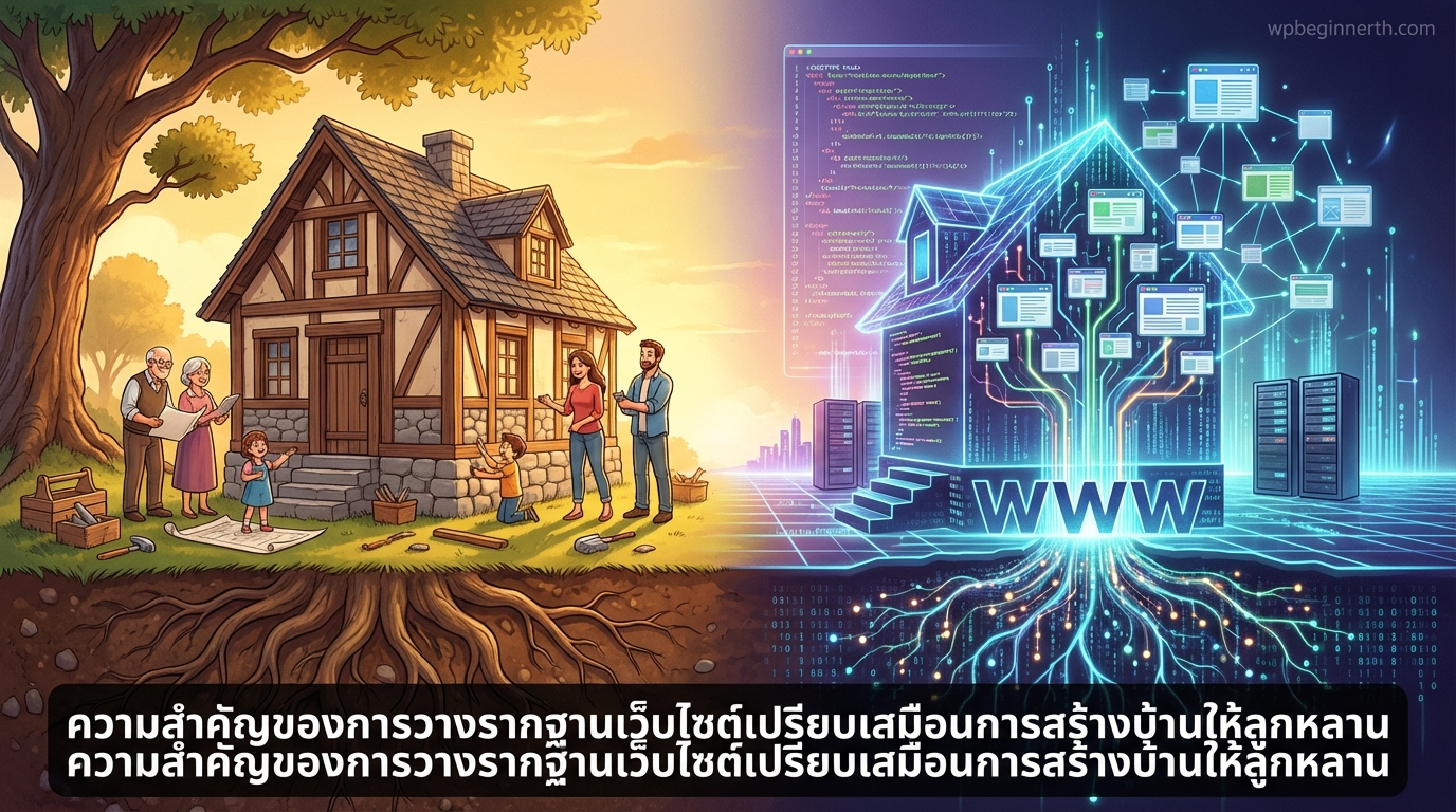 ความสำคัญของการวางรากฐานเว็บไซต์เปรียบเสมือนการสร้างบ้านให้ลูกหลาน